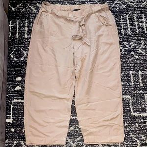 Eileen Fisher Paper Bag Linen Blend Pants